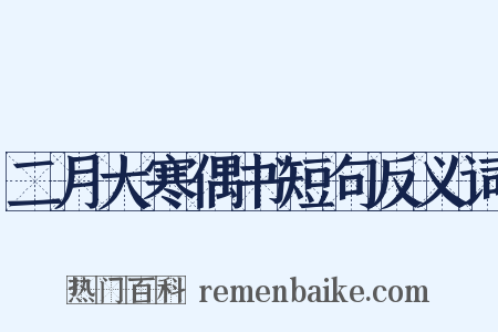 二月大寒偶书短句反义词是什么意思的图片